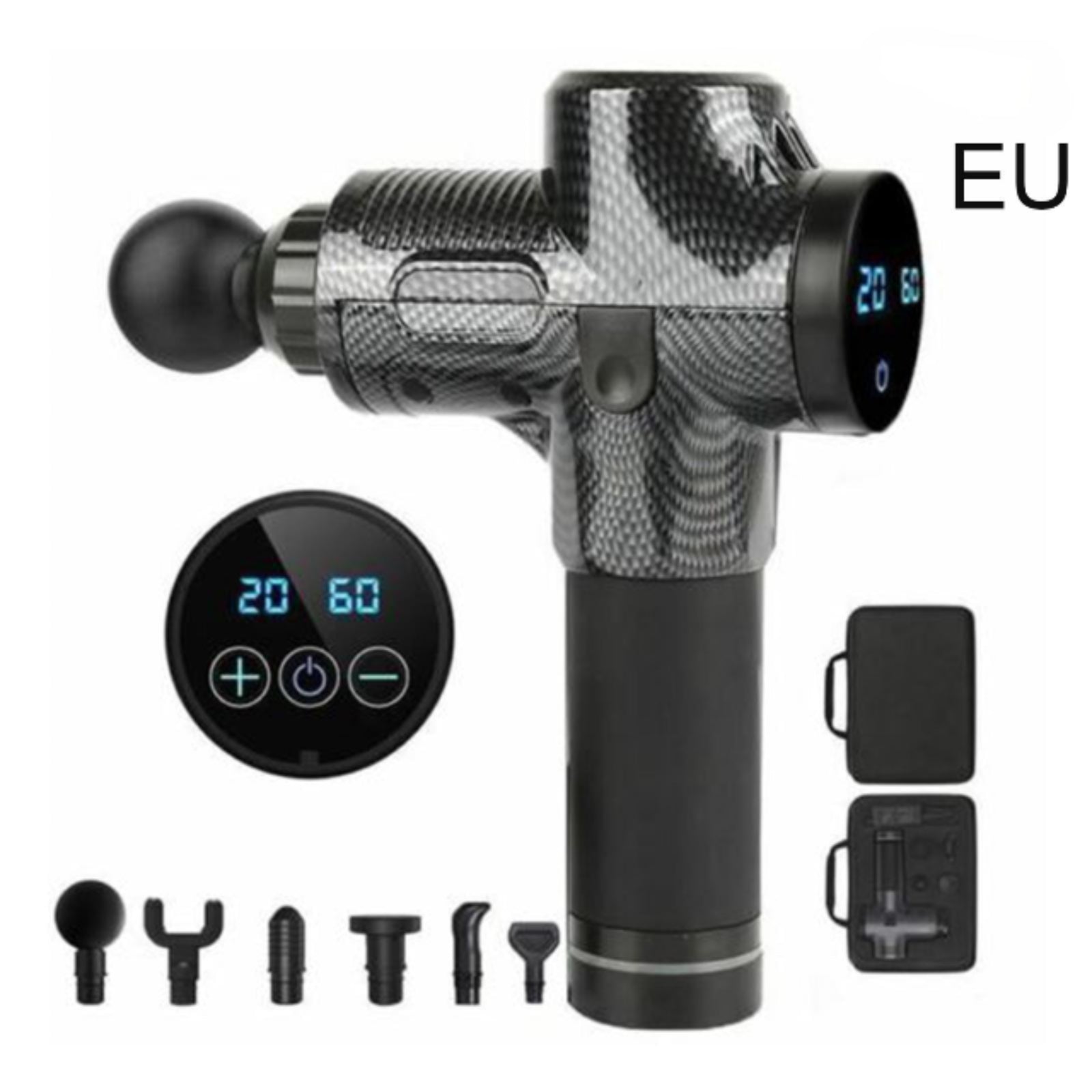 Relieve muscle soreness and tension instantly with our powerful and portable massage gun. Whether you're an athlete, fitness enthusiast, or just someone looking to relax, this Deep Body Massager can provide instant relief from soreness and tension in your muscles. EU plug