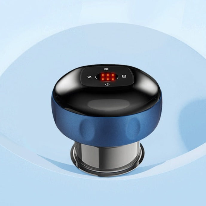 vacuum cup massage helps increase blood circulation and fights relief pain in applied area