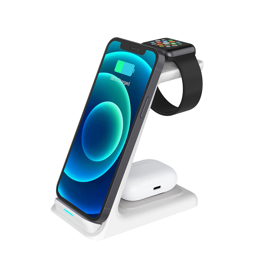 THE TRAVELER CORNER ™ 3 In 1 FAST CHARGING WIRELESS CHARGING STAND
